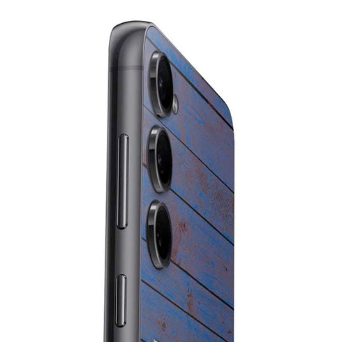 Haiti Flag Dark Wood Galaxy S23 Plus Skin